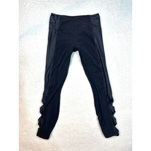 Athleta Cobra Tight cut out black leggings womens S yoga‎ athletic dance stretch